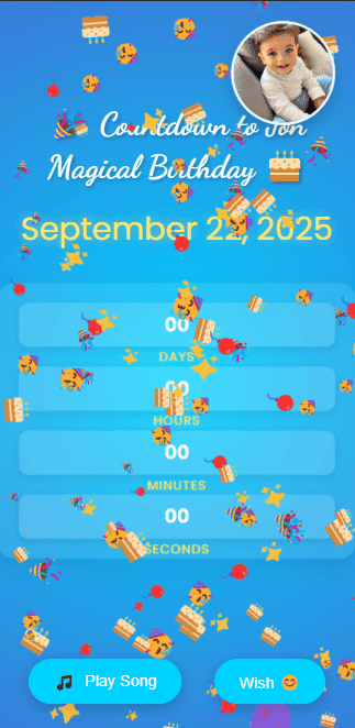 Birthday Countdown Card A stylish and classy template. preview 3