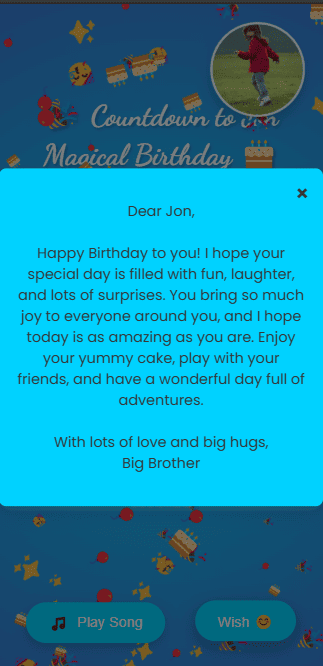 Birthday Countdown Card A stylish and classy template. preview 5