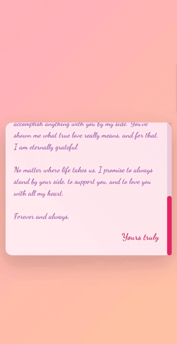 Letter Card Lovely Red Template. preview 3