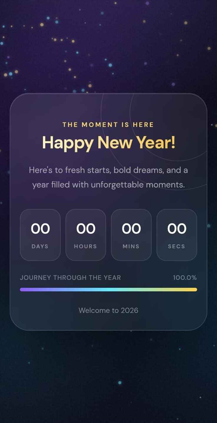 New Year Countdown Greeting Card A celebratory countdown card for welcoming a new year together. preview 2